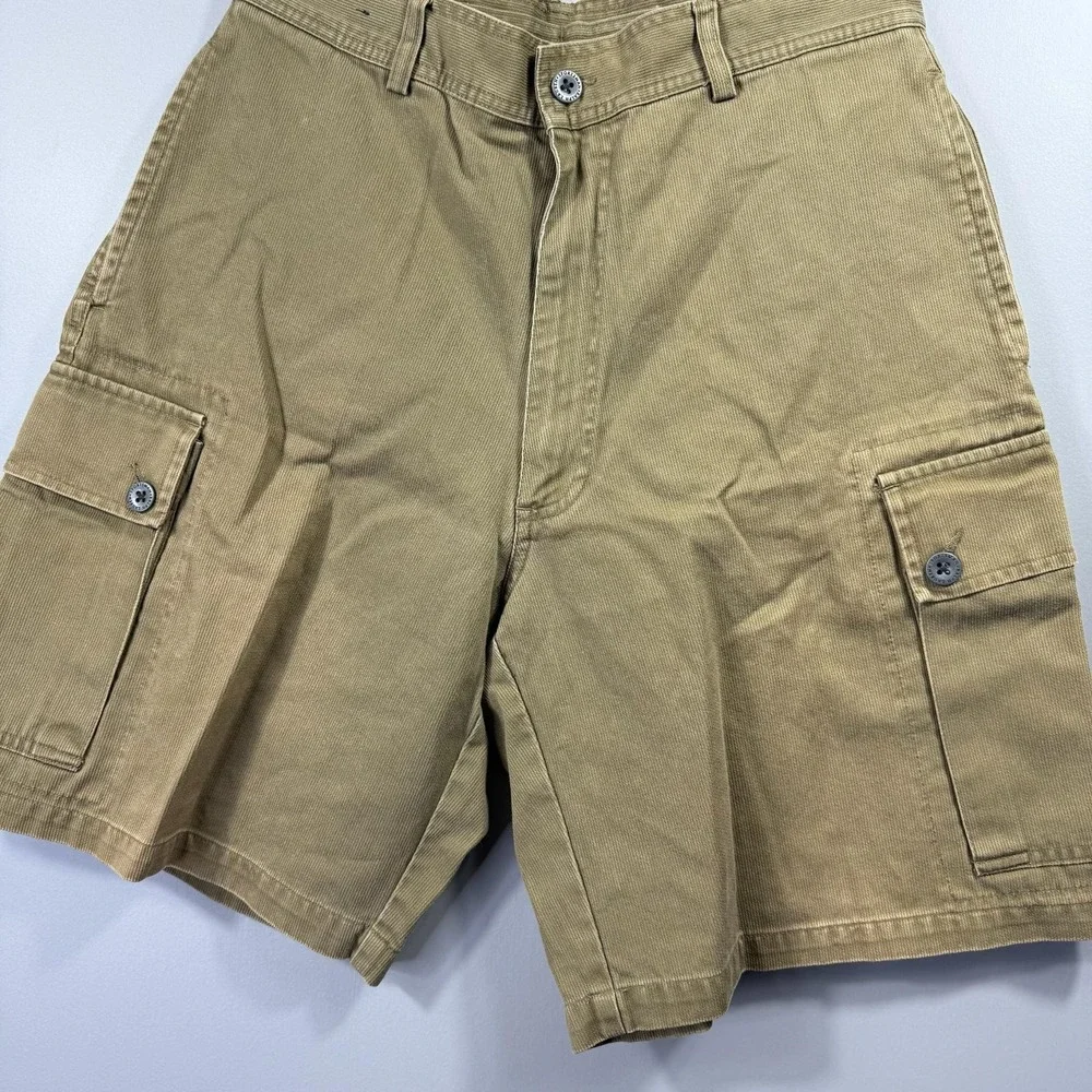 Polo Sport Cargo Shorts Mens 32 Beige Cotton Canvas Utility Pockets Outdoor